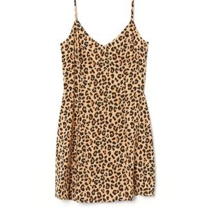 Leopard Print Slip Dress